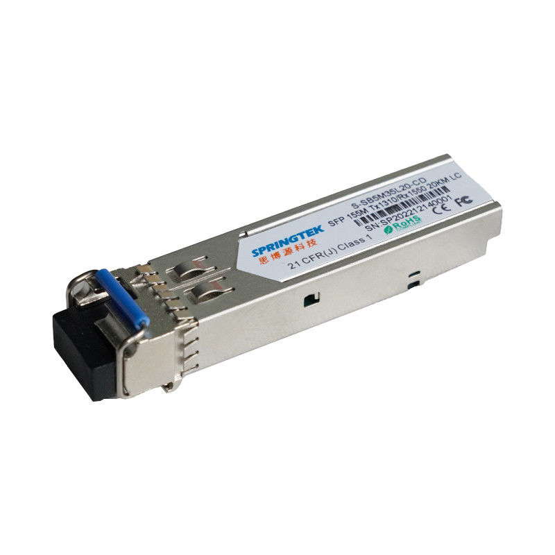 WDM 20km BIDI SFP Transceiver optyczny 155Mb/s TX1310nm/RX1550nm LC dla SM Fibre Channel