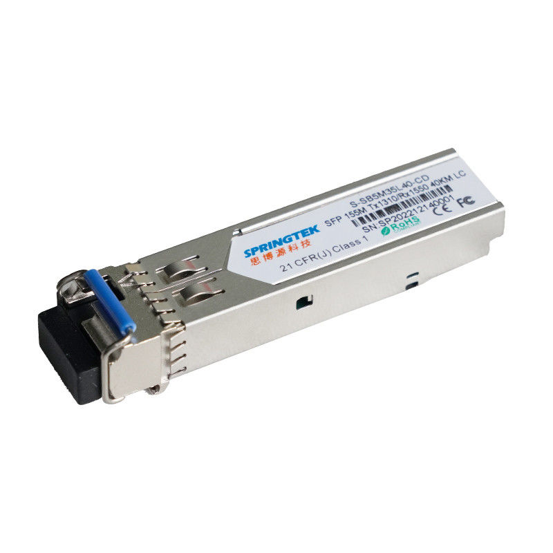Ethernet SFP BIDI 40km 1310/1550nm 155M SM LC DFB DOM Optyczny moduł nadawczo-odbiorczy
