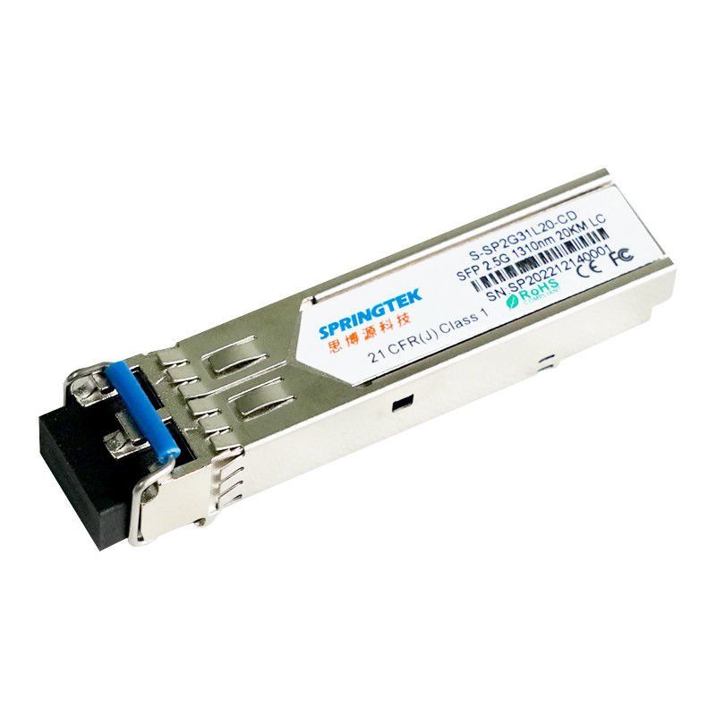 Kompatybilny Cisco/Juniper/HP/Arista SMF 2.5G LC 1310nm 20km z optycznym modułem nadawczo-odbiorczym DDM SFP
