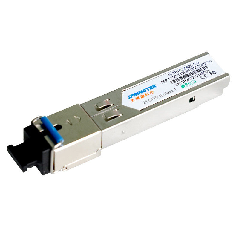 OEM SC BIDI 1.25G Kompatybilny nadajnik-odbiornik T1310 / R1550nm 20 km SFP optyczny moduł nadawczo-odbiorczy