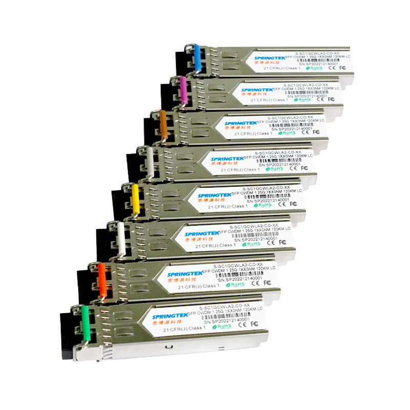 Kompatybilny z OEM Cisco 1270 ~ 1610nm LC 1,25 Gb / s 120 km CWDM SFP z modułem nadawczo-odbiorczym DDM