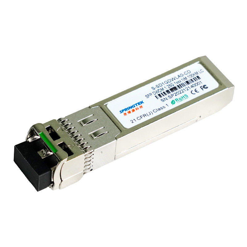 Kompatybilny 1,25 Gb / s Brocade / Cisco / Juniper DWDM C17 ~ C61 100 km optyczny moduł nadawczo-odbiorczy SFP