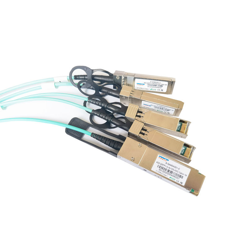 40g Qsfp + do 4x10g Sfp + Aoc Breakout kable 1m 3m 5m 100m Ddm Om3 światłowodowy aktywny transceiver optyczny kabel Sfp Aoc